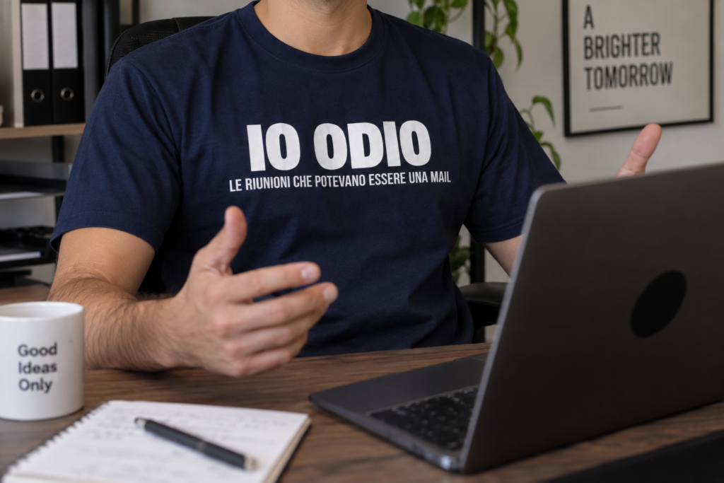 T-shirt Io Odio le riunioni inutili